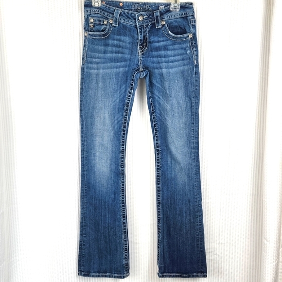Miss Me Denim - MISS‎ ME embellished embroidered pocket bootcut jeans size 28 bedazzled Western